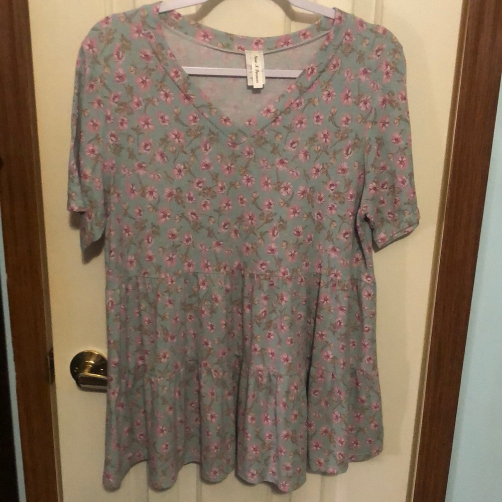 Now and Forever top size Large, babydoll style